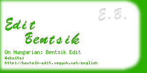 edit bentsik business card